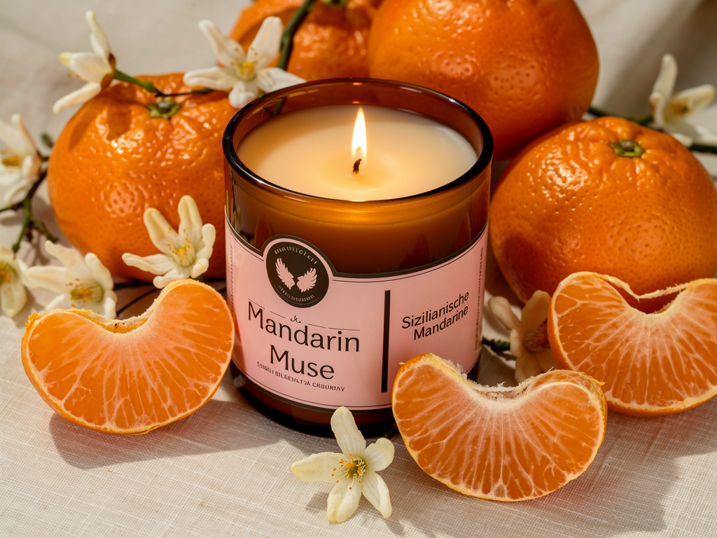 Aroma Kerze MANDARINE – Manufaktur ZARTGEFÜHL
